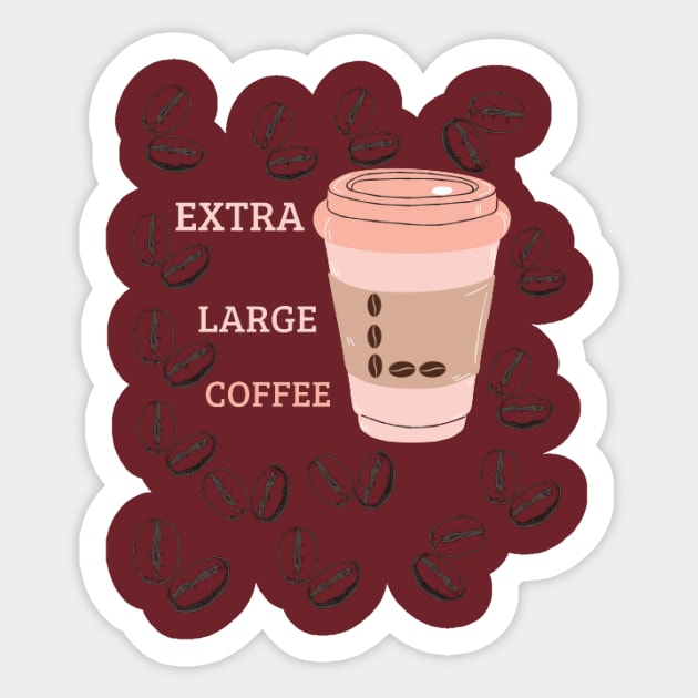 extra large coffee Sticker by houdasagna